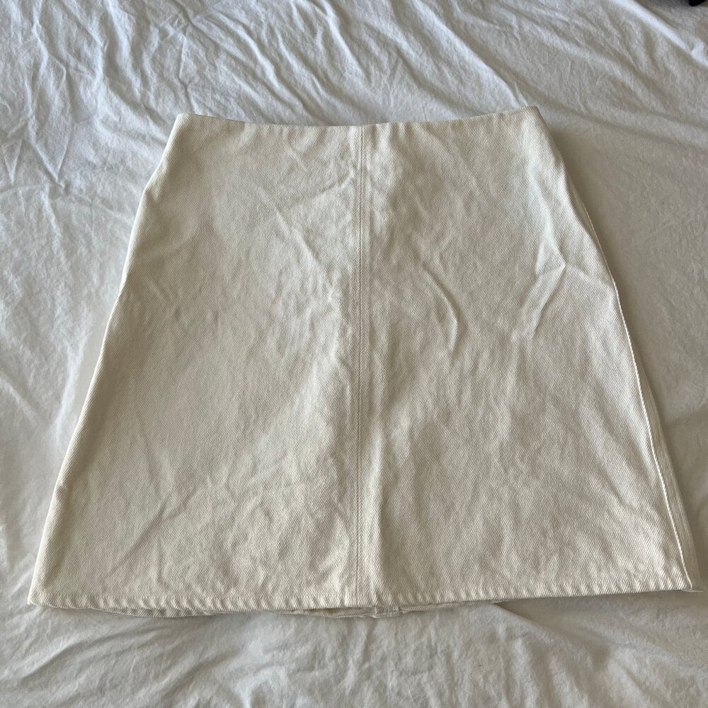 Arket White Denim Skirt